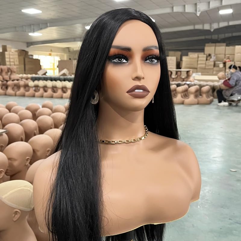 L7 MANNEQUIN European American Femlae Model Head Display Props Mannequin Head with Shoulders Bust (DE 487 YH1) - Image 1